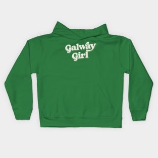 Galway Girl / Retro Style Typography Apparel Kids Hoodie